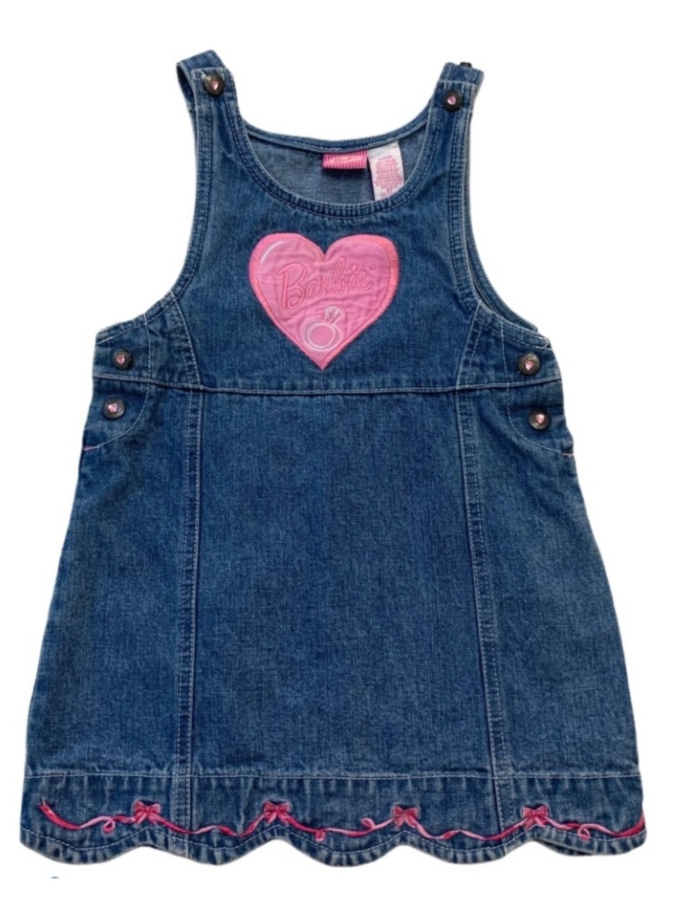 BARBIE Denim Jumper Overall Dress - 4T
